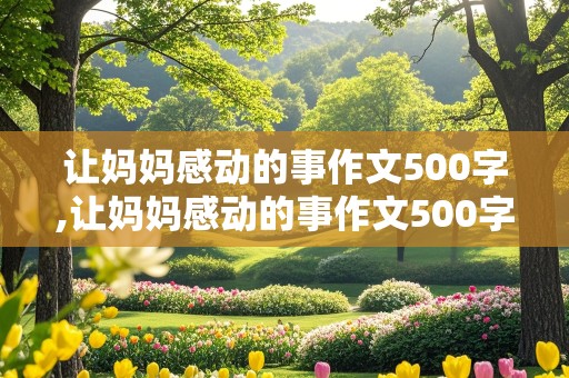 让妈妈感动的事作文500字,让妈妈感动的事作文500字怎么写