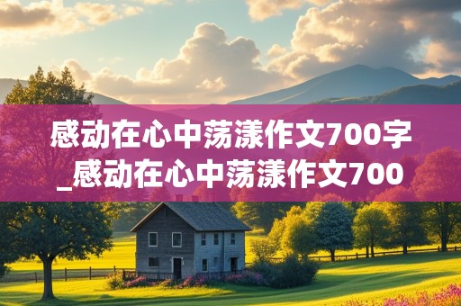 感动在心中荡漾作文700字_感动在心中荡漾作文700字初二