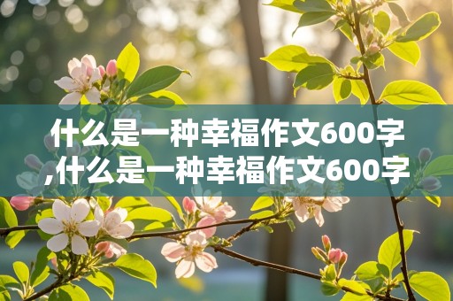 什么是一种幸福作文600字,什么是一种幸福作文600字半命题