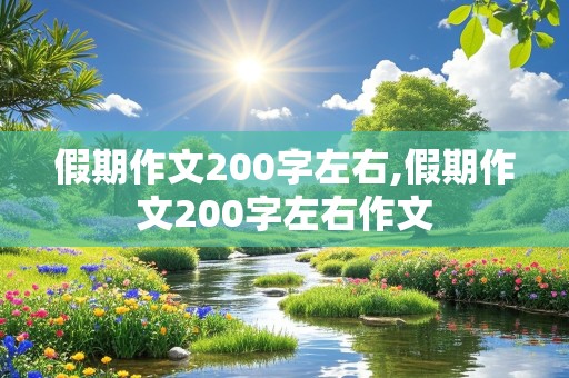 假期作文200字左右,假期作文200字左右作文