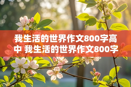 我生活的世界作文800字高中 我生活的世界作文800字高中国家