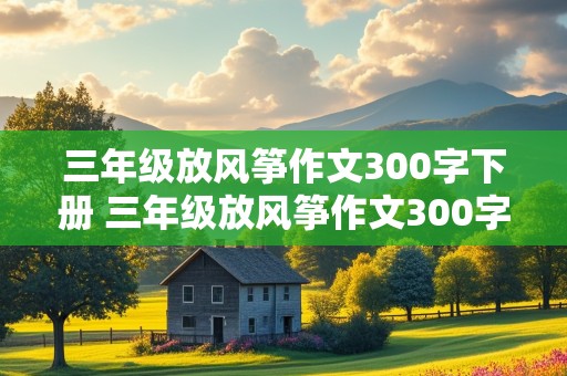 三年级放风筝作文300字下册 三年级放风筝作文300字下册免费