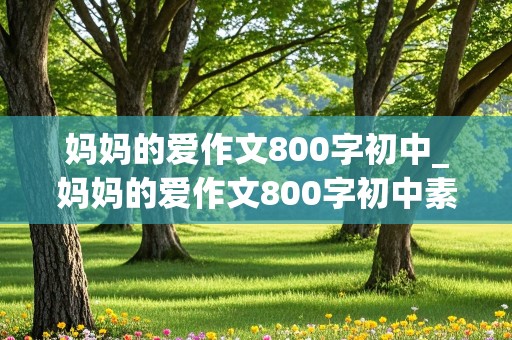 妈妈的爱作文800字初中_妈妈的爱作文800字初中素材