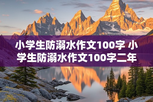 小学生防溺水作文100字 小学生防溺水作文100字二年级