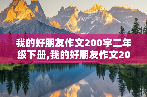 我的好朋友作文200字二年级下册,我的好朋友作文200字二年级下册男孩