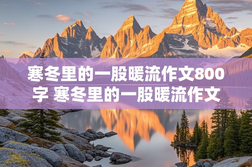 寒冬里的一股暖流作文800字 寒冬里的一股暖流作文800字初中