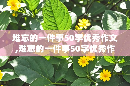 难忘的一件事50字优秀作文,难忘的一件事50字优秀作文三年级