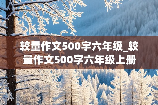 较量作文500字六年级_较量作文500字六年级上册