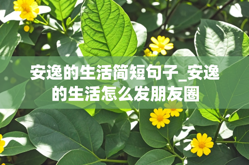 安逸的生活简短句子_安逸的生活怎么发朋友圈