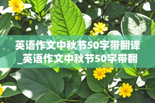 英语作文中秋节50字带翻译_英语作文中秋节50字带翻译六年级