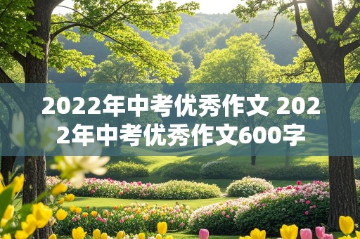 2022年中考优秀作文 2022年中考优秀作文600字