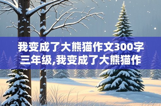 我变成了大熊猫作文300字三年级,我变成了大熊猫作文300字三年级上册