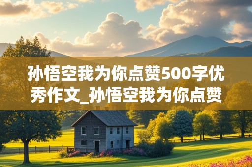 孙悟空我为你点赞500字优秀作文_孙悟空我为你点赞500字优秀作文怎么写