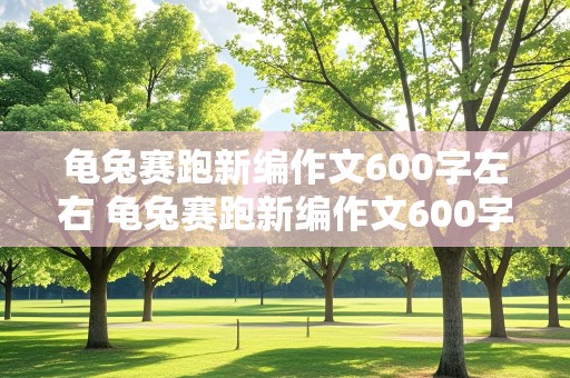 龟兔赛跑新编作文600字左右 龟兔赛跑新编作文600字左右四年级