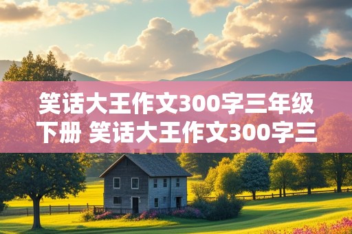 笑话大王作文300字三年级下册 笑话大王作文300字三年级下册怎么写