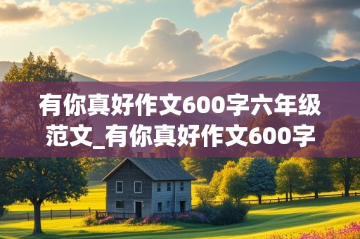 有你真好作文600字六年级范文_有你真好作文600字六年级范文妈妈