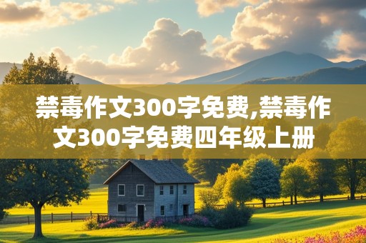 禁毒作文300字免费,禁毒作文300字免费四年级上册