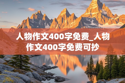 人物作文400字免费_人物作文400字免费可抄