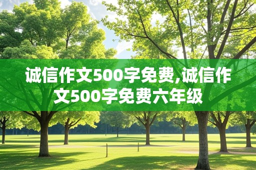 诚信作文500字免费,诚信作文500字免费六年级