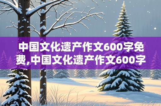 中国文化遗产作文600字免费,中国文化遗产作文600字免费长城