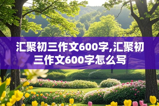 汇聚初三作文600字,汇聚初三作文600字怎么写