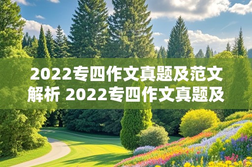 2022专四作文真题及范文解析 2022专四作文真题及范文解析及答案