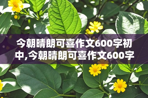 今朝晴朗可喜作文600字初中,今朝晴朗可喜作文600字初中家国