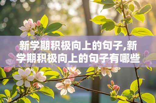 新学期积极向上的句子,新学期积极向上的句子有哪些