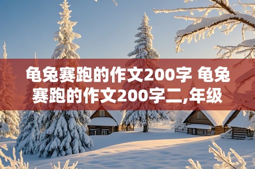 龟兔赛跑的作文200字 龟兔赛跑的作文200字二,年级