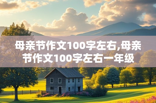 母亲节作文100字左右,母亲节作文100字左右一年级