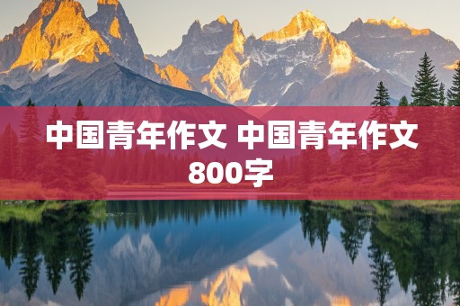 中国青年作文 中国青年作文800字