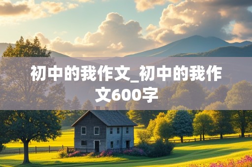 初中的我作文_初中的我作文600字