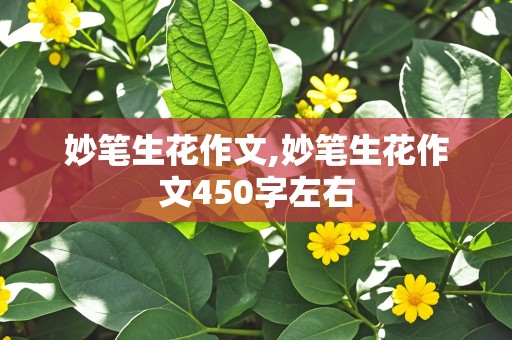 妙笔生花作文,妙笔生花作文450字左右