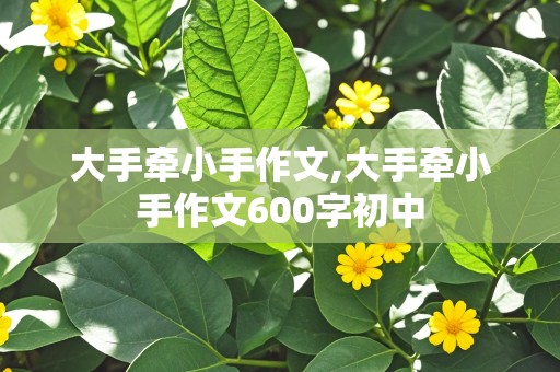 大手牵小手作文,大手牵小手作文600字初中