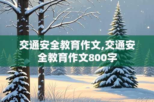 交通安全教育作文,交通安全教育作文800字