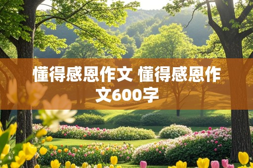 懂得感恩作文 懂得感恩作文600字