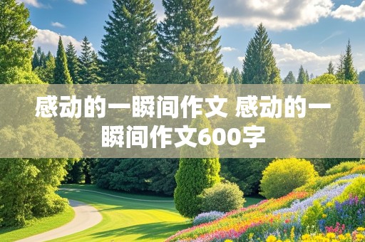 感动的一瞬间作文 感动的一瞬间作文600字