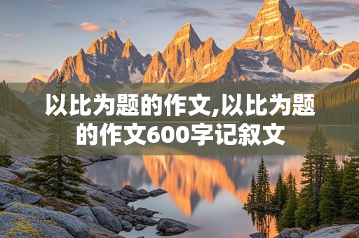 以比为题的作文,以比为题的作文600字记叙文