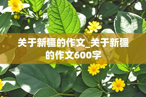 关于新疆的作文_关于新疆的作文600字