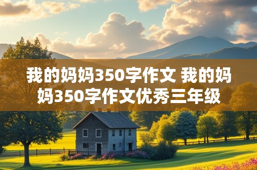 我的妈妈350字作文 我的妈妈350字作文优秀三年级