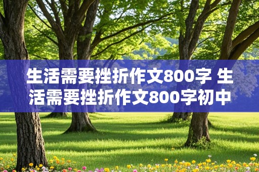 生活需要挫折作文800字 生活需要挫折作文800字初中