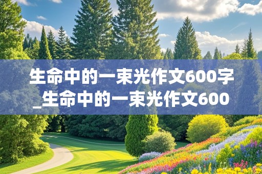 生命中的一束光作文600字_生命中的一束光作文600字初中