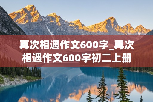 再次相遇作文600字_再次相遇作文600字初二上册