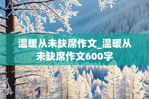 温暖从未缺席作文_温暖从未缺席作文600字