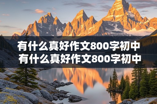 有什么真好作文800字初中 有什么真好作文800字初中生