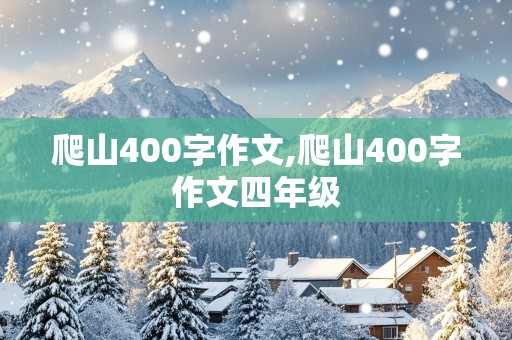 爬山400字作文,爬山400字作文四年级