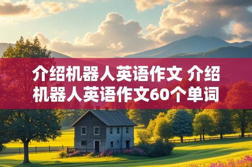 介绍机器人英语作文 介绍机器人英语作文60个单词