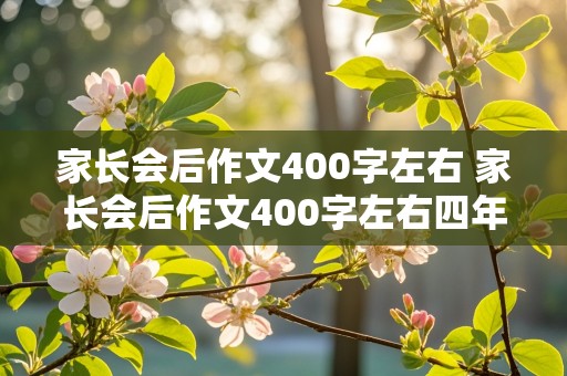 家长会后作文400字左右 家长会后作文400字左右四年级