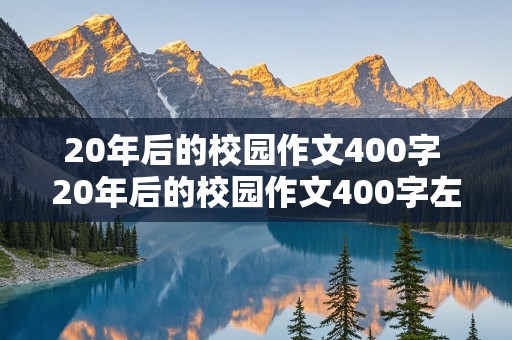 20年后的校园作文400字 20年后的校园作文400字左右