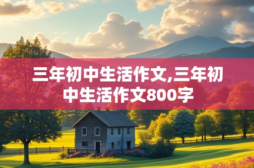 三年初中生活作文,三年初中生活作文800字